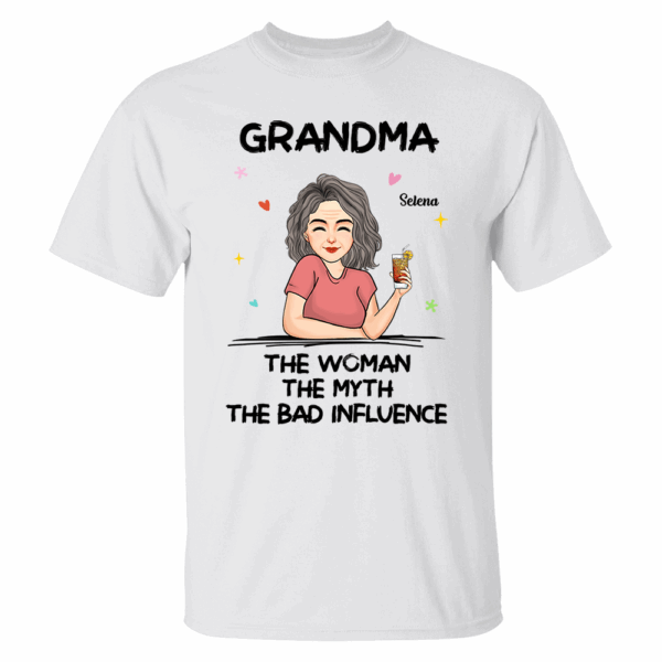 The Woman The Myth - Personalized Custom T-shirt - Mother's Day Gift For Grandma, Family Members - Image 2