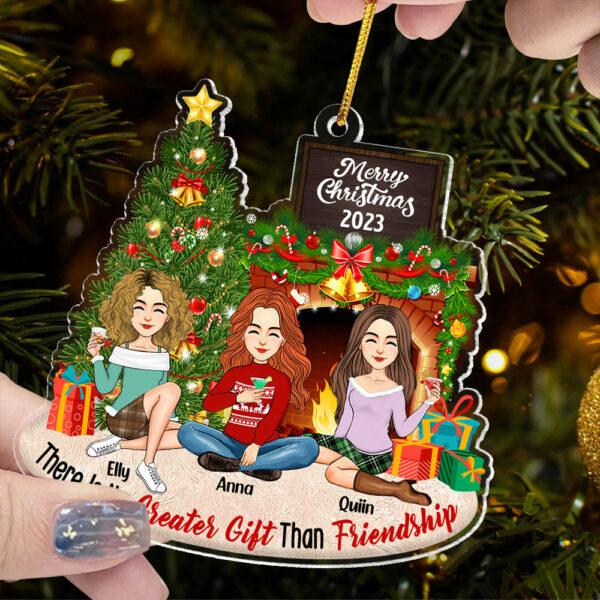 There Is No Greater Gift Than Friendship Personalized Acrylic Ornament Na02 - Image 5