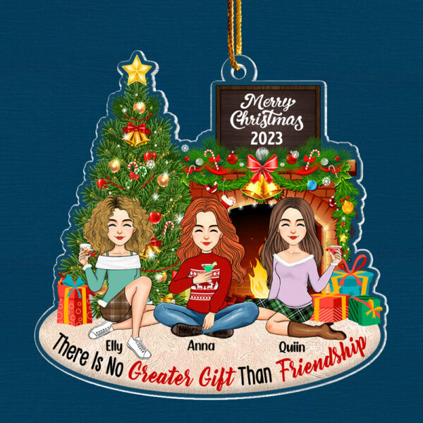 There Is No Greater Gift Than Friendship Personalized Acrylic Ornament Na02 - Image 6