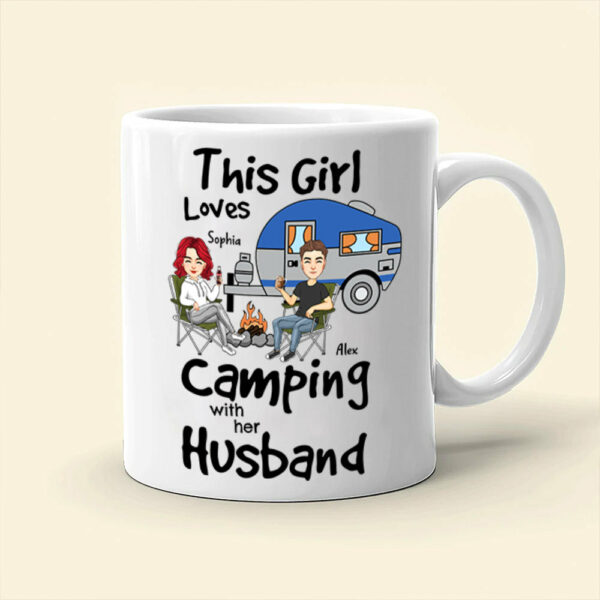 This Girl Loves Camping With Her Husband - Personalized Mug For Camping Couple - Image 8