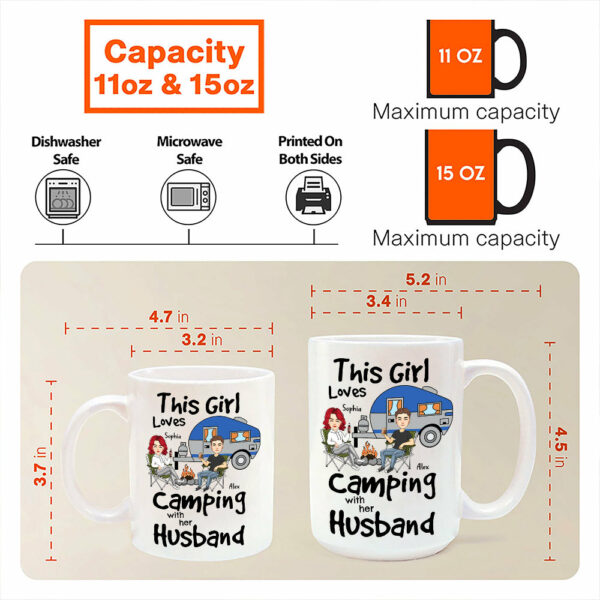 This Girl Loves Camping With Her Husband - Personalized Mug For Camping Couple - Image 7