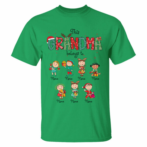 This Grandma Belongs To Christmas Shirt, Family Christmas Shirt, Custom Shirt For Nana Mama Family - Image 12