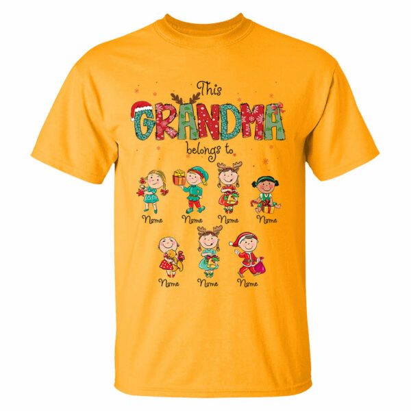 This Grandma Belongs To Christmas Shirt, Family Christmas Shirt, Custom Shirt For Nana Mama Family - Image 4