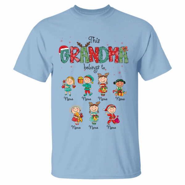This Grandma Belongs To Christmas Shirt, Family Christmas Shirt, Custom Shirt For Nana Mama Family - Image 6