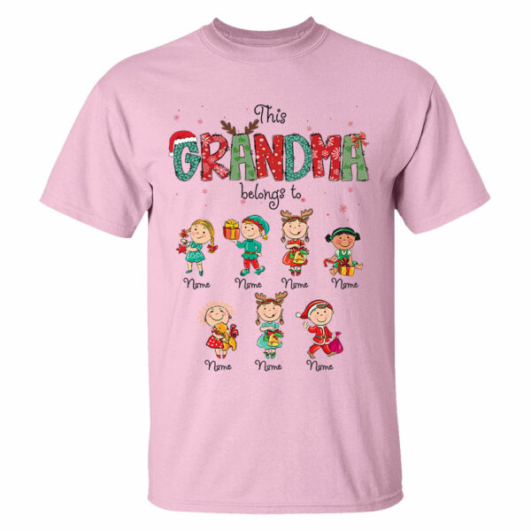 This Grandma Belongs To Christmas Shirt, Family Christmas Shirt, Custom Shirt For Nana Mama Family - Image 8