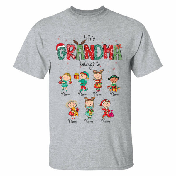 This Grandma Belongs To Christmas Shirt, Family Christmas Shirt, Custom Shirt For Nana Mama Family - Image 10