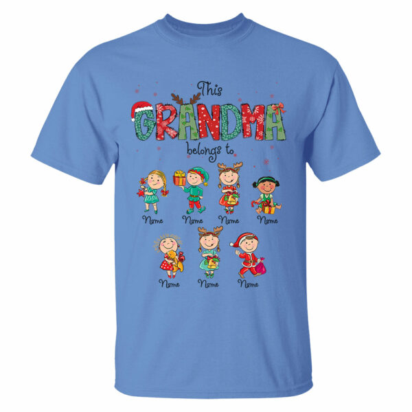 This Grandma Belongs To Christmas Shirt, Family Christmas Shirt, Custom Shirt For Nana Mama Family - Image 7