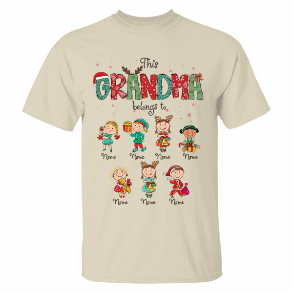 This Grandma Belongs To Christmas Shirt, Family Christmas Shirt, Custom Shirt For Nana Mama Family - Image 11