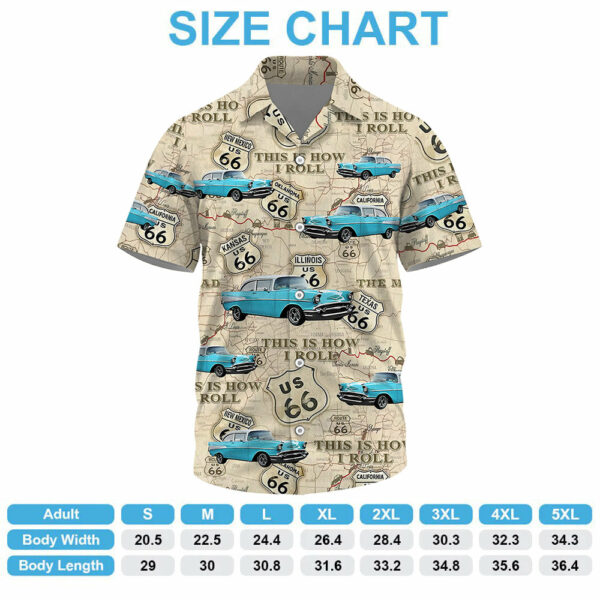 This Is How I Roll - Custom Vehicle Photo Upload Car Route 66 Hawaiian Shirt - Image 6