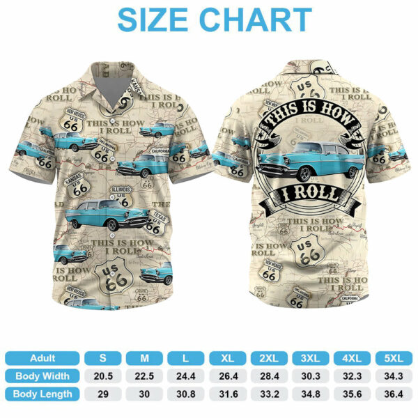This Is How I Roll - Custom Vehicle Photo Upload Car Route 66 Hawaiian Shirt Vr2 - Image 7