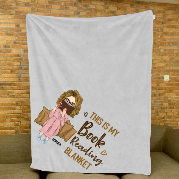 This Is My Book Reading Blanket - Personalized Blanket