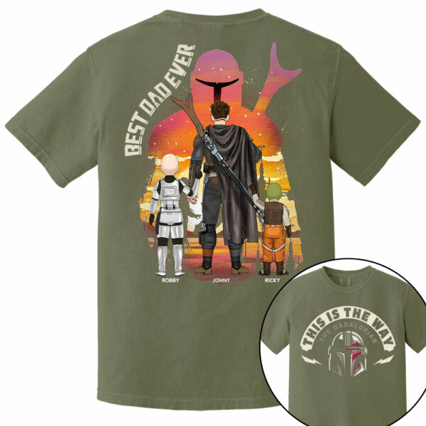 This Is The Way - The Dadalorian, Personalized Shirt Gift For Dad A2110 - Image 10