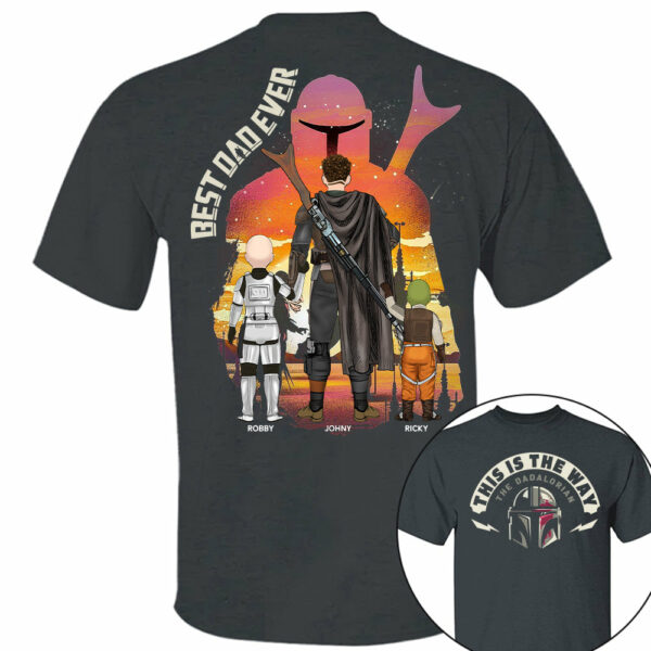 This Is The Way - The Dadalorian, Personalized Shirt Gift For Dad A2110 - Image 13