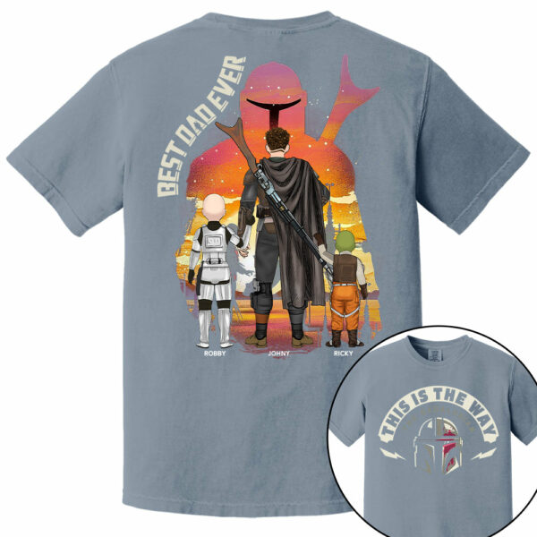 This Is The Way - The Dadalorian, Personalized Shirt Gift For Dad A2110 - Image 9