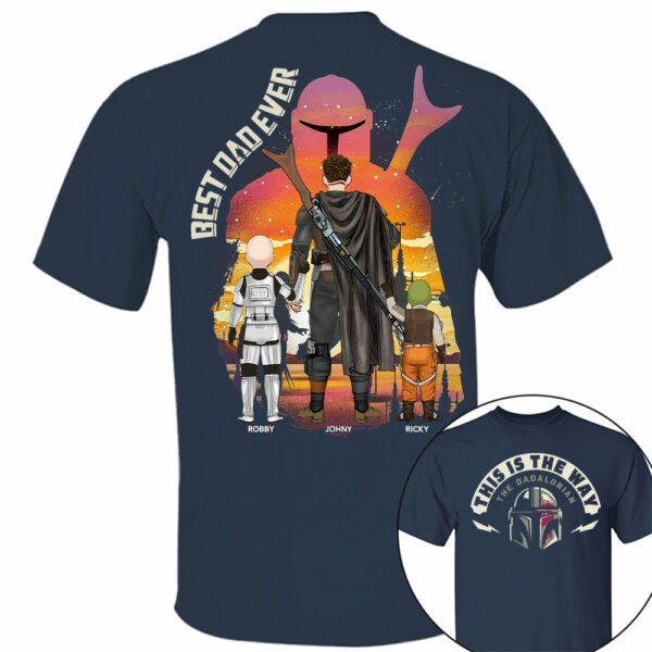 This Is The Way - The Dadalorian, Personalized Shirt Gift For Dad A2110 - Image 14