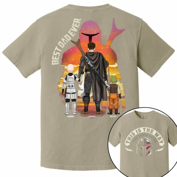 This Is The Way - The Dadalorian, Personalized Shirt Gift For Dad A2110 - Image 11