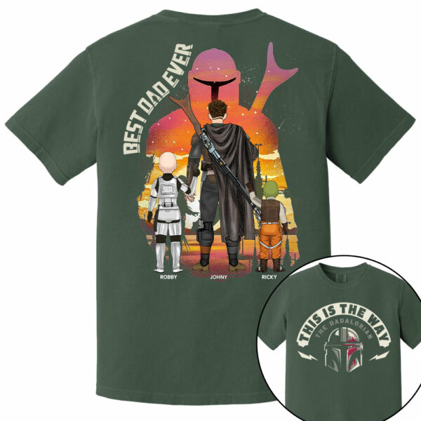 This Is The Way - The Dadalorian, Personalized Shirt Gift For Dad A2110 - Image 7