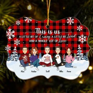 This Is Us Personalized Ornament Gift For Family, Christmas Wooden Gift