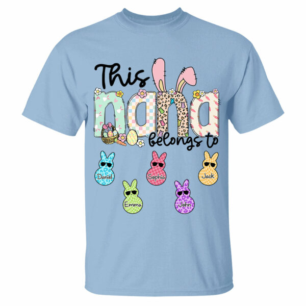 This NaNa belong to, Personalized Grandma Peeps Easter Shirt, Custom Grandma And Kids T1807 - Image 6