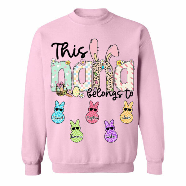 This NaNa belong to, Personalized Grandma Peeps Easter Shirt, Custom Grandma And Kids T1807 - Image 10