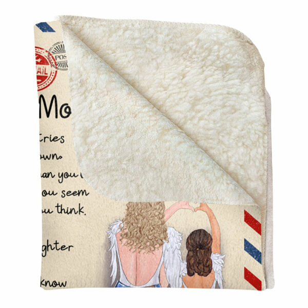 To My Mom Whenever Life Tries To Knock You Down Letter Custom Blanket Gift For Mom - Image 3