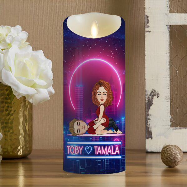 To My Wife Always Remember - Personalized LED Candle Anniversary Gift For Couples - Image 2
