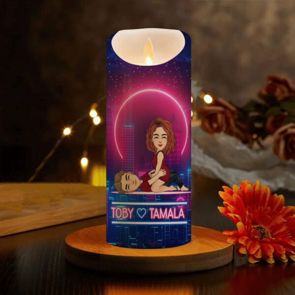 To My Wife Always Remember - Personalized LED Candle Anniversary Gift For Couples - Image 3