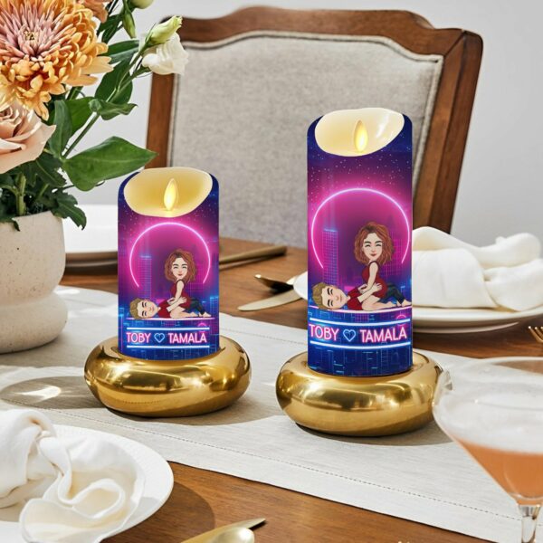 To My Wife Always Remember - Personalized LED Candle Anniversary Gift For Couples - Image 5