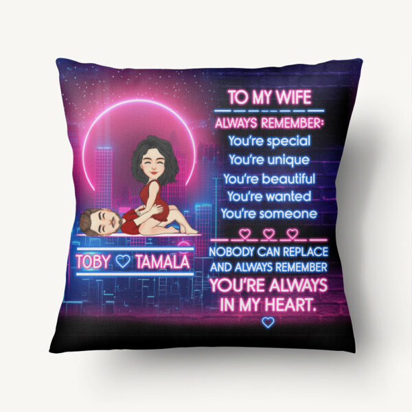 To My Wife Always Remember - Personalized Pillow Anniversary Gift For Couples - Image 4
