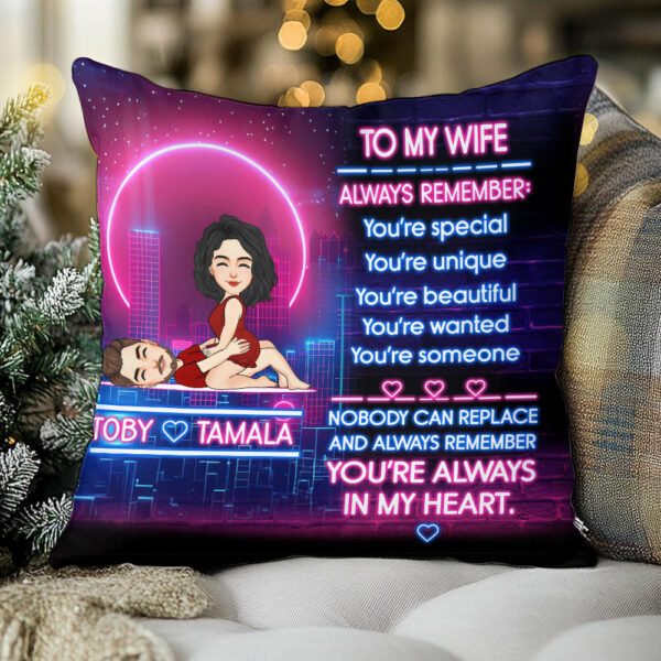 To My Wife Always Remember - Personalized Pillow Anniversary Gift For Couples - Image 2