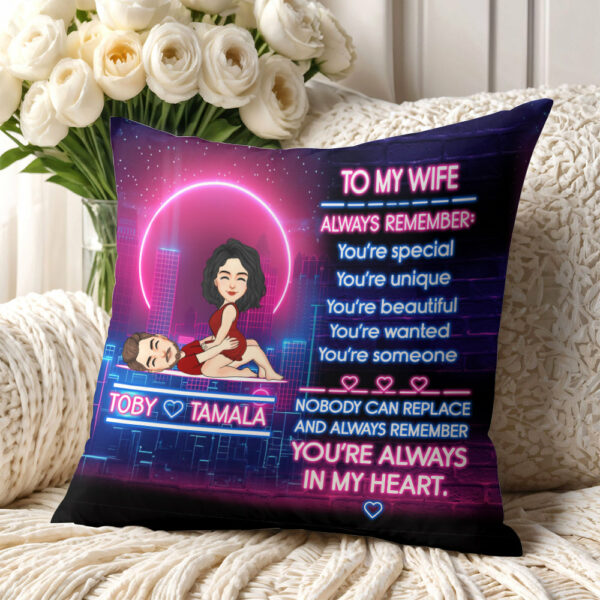 To My Wife Always Remember - Personalized Pillow Anniversary Gift For Couples - Image 3