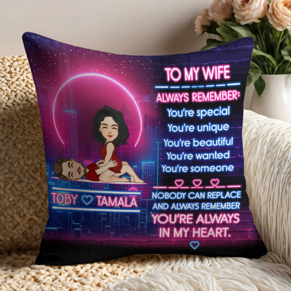 To My Wife Always Remember - Personalized Pillow Anniversary Gift For Couples - Image 5