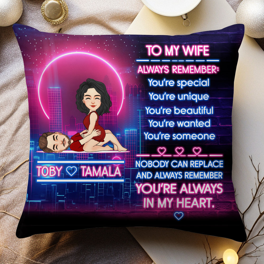 To My Wife Always Remember - Personalized Pillow Anniversary Gift For Couples