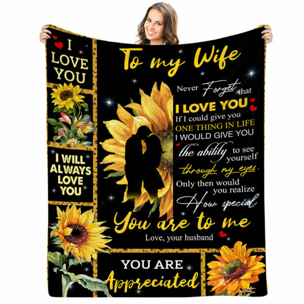 To My Wife Never Forget That I Love You Blanket For Wife - Blanket Gifts For Wife - Image 2