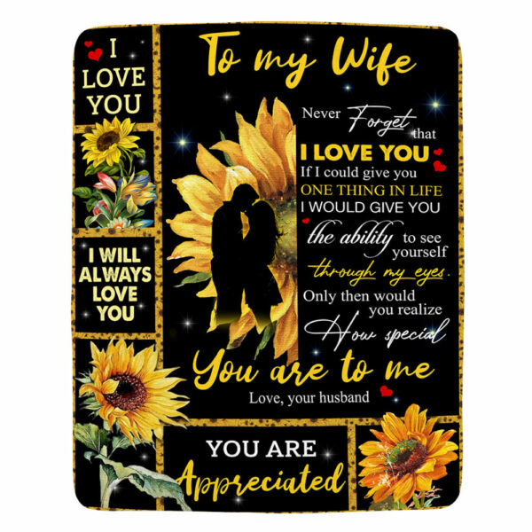 To My Wife Never Forget That I Love You Blanket For Wife - Blanket Gifts For Wife - Image 3