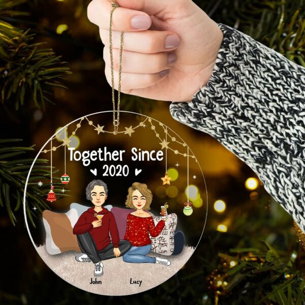 Together Since Years Personalized Christmas Acrylic Ornament For Couple - Image 5