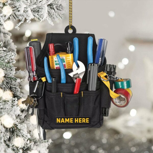 Tool Bag Shaped Personalized Ornament Gifts For Electrician - Image 4
