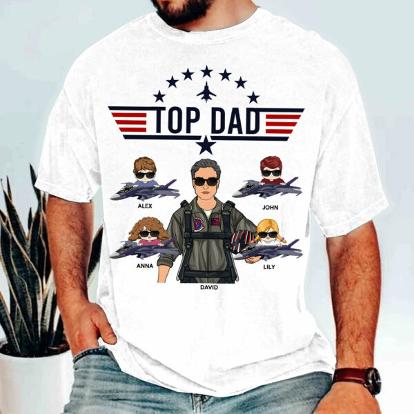 Top Dad Personalized Shirt Gift For Dad Grandpa