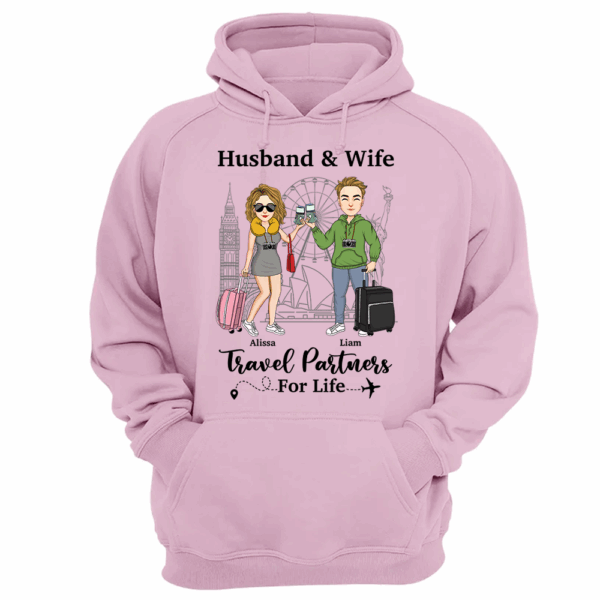 Travel Couple Travel Partners For Life - Couple Gift - Personalized Traveling Shirt - Image 12