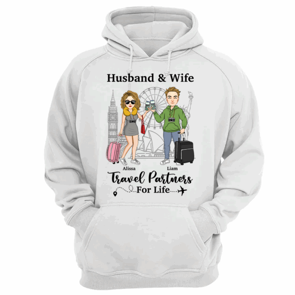 Travel Couple Travel Partners For Life - Couple Gift - Personalized Traveling Shirt - Image 10