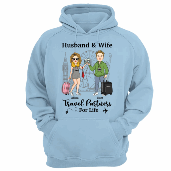 Travel Couple Travel Partners For Life - Couple Gift - Personalized Traveling Shirt - Image 13