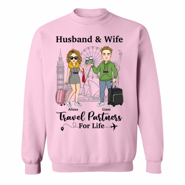 Travel Couple Travel Partners For Life - Couple Gift - Personalized Traveling Shirt - Image 8