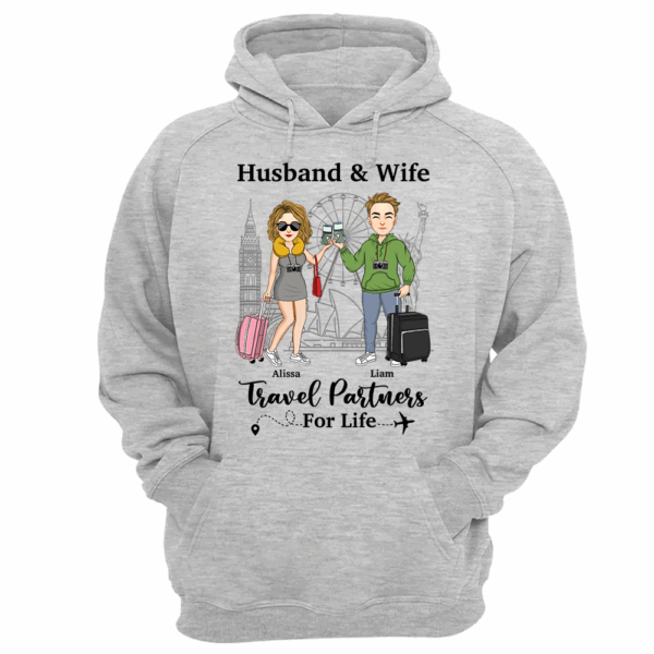 Travel Couple Travel Partners For Life - Couple Gift - Personalized Traveling Shirt - Image 11