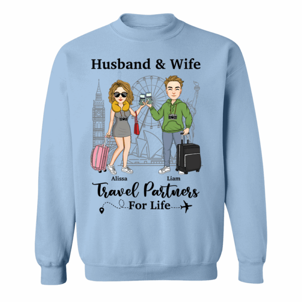 Travel Couple Travel Partners For Life - Couple Gift - Personalized Traveling Shirt - Image 9