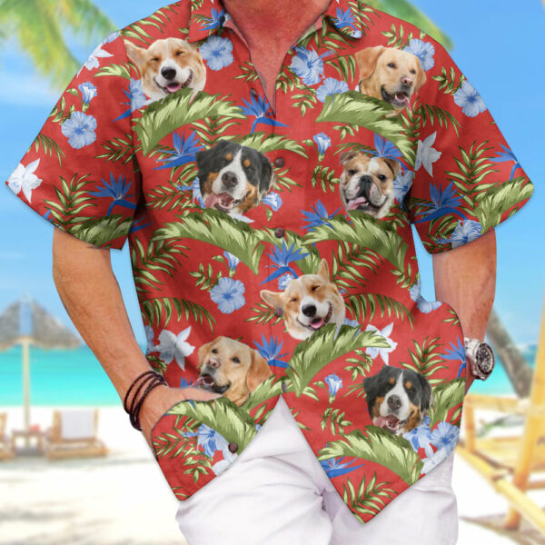 Tropical Hibiscus Orchid Palm Leaves Dog Personalized Hawaiian Shirt For Dog Lover Dog Mom Dog Dad H2511 - Image 5