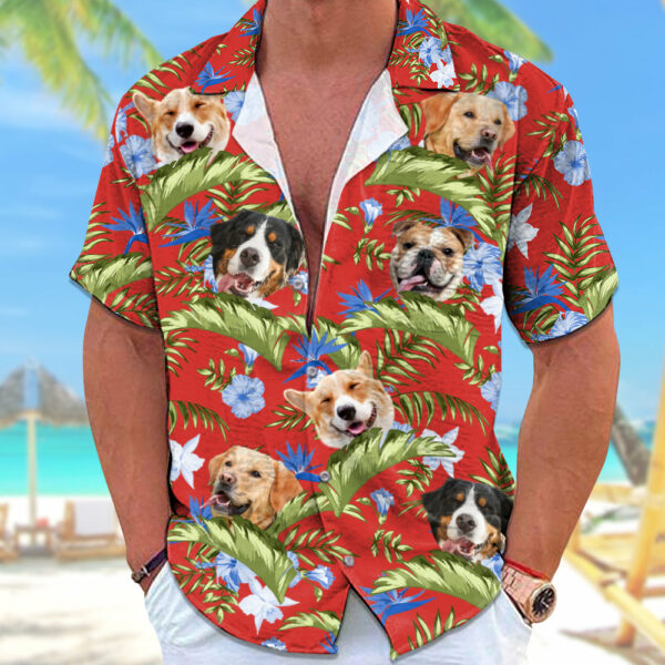 Tropical Hibiscus Orchid Palm Leaves Dog Personalized Hawaiian Shirt For Dog Lover Dog Mom Dog Dad H2511 - Image 4