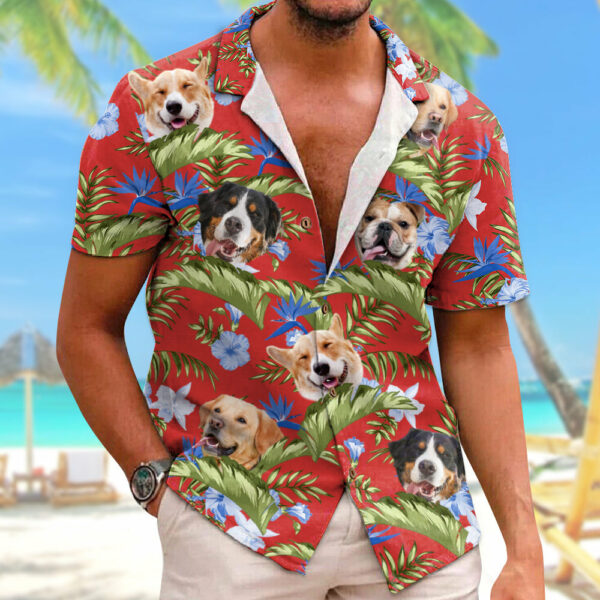 Tropical Hibiscus Orchid Palm Leaves Dog Personalized Hawaiian Shirt For Dog Lover Dog Mom Dog Dad H2511 - Image 2