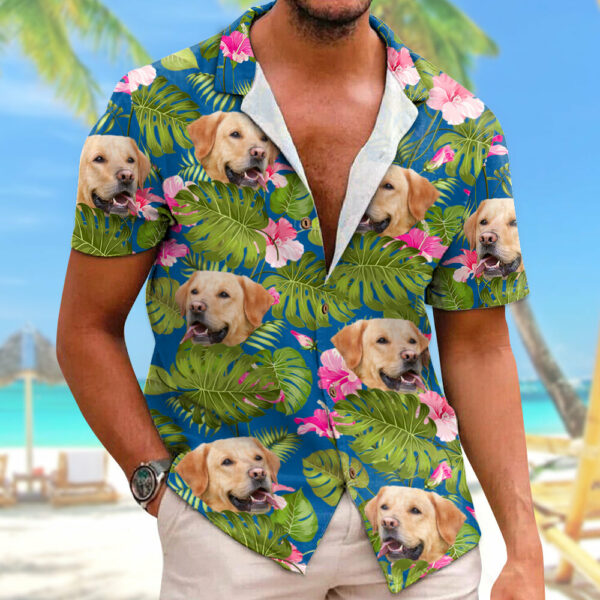 Tropical Leaf Photo Personalized Hawaiian Shirt For Dog Lover Dog Mom Dog Dad H2511 - Image 4