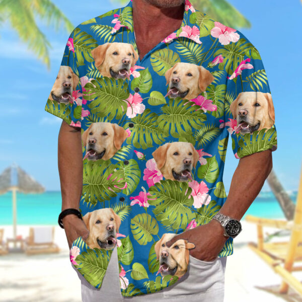 Tropical Leaf Photo Personalized Hawaiian Shirt For Dog Lover Dog Mom Dog Dad H2511 - Image 6