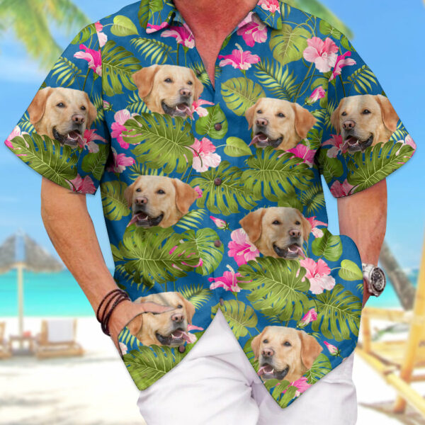 Tropical Leaf Photo Personalized Hawaiian Shirt For Dog Lover Dog Mom Dog Dad H2511 - Image 3